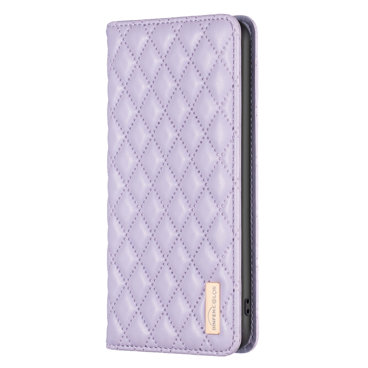 For iPhone 16 Pro Diamond Lattice Magnetic Leather Flip Phone Case(Purple) For iPhone 16 Pro Diamond Lattice Magnetic Leather Flip Phone Case(Purple)