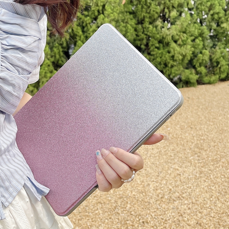 For iPad Pro 12.9 2022 / 2021 / 2020 Gradient Glitter Magnetic Split Leather Tablet Case(Rose Red) For iPad Pro 12.9 2022 / 2021 / 2020 Gradient Glitter Magnetic Split Leather Tablet Case(Rose Red)