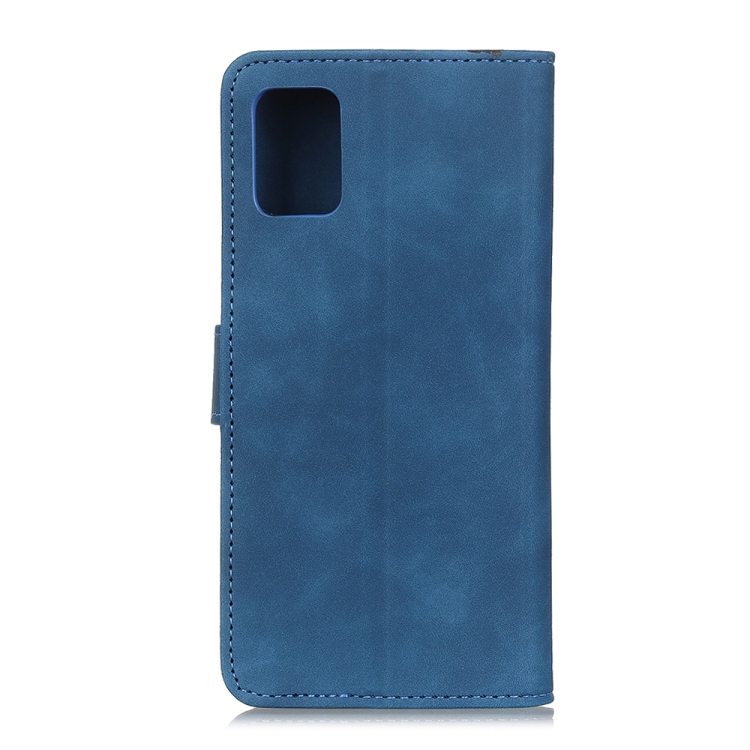 For OPPO Reno4 KHAZNEH Retro Texture PU + TPU Horizontal Flip Leather Case with Holder & Card Slots & Wallet(Blue) - 2