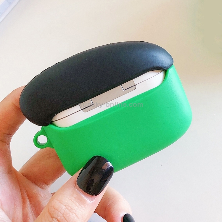 Green Head Shape Earphone Protective Case For AirPods Pro 