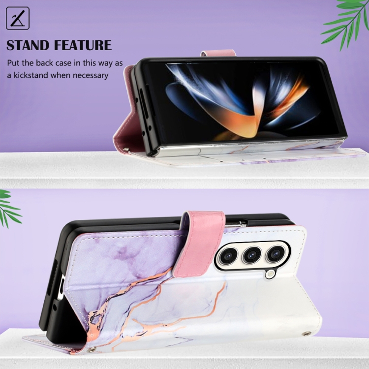 For Samsung Galaxy Z Fold5 5G PT003 Marble Pattern Flip Leather Phone Case(LS006) For Samsung Galaxy Z Fold5 5G PT003 Marble Pattern Flip Leather Phone Case(LS006)