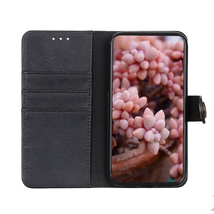 For OPPO Reno4 KHAZNEH Cowhide Texture Horizontal Flip Leather Case with Holder & Card Slots & Wallet(Black) - 3
