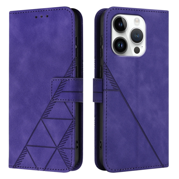 For iPhone 16 Pro Crossbody 3D Embossed Flip Leather Phone Case(Purple) For iPhone 16 Pro Crossbody 3D Embossed Flip Leather Phone Case(Purple)
