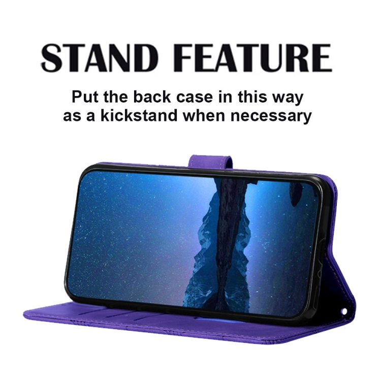 For iPhone 16 Pro Crossbody 3D Embossed Flip Leather Phone Case(Purple) For iPhone 16 Pro Crossbody 3D Embossed Flip Leather Phone Case(Purple)