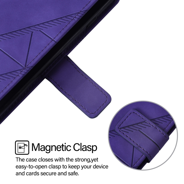For iPhone 16 Pro Crossbody 3D Embossed Flip Leather Phone Case(Purple) For iPhone 16 Pro Crossbody 3D Embossed Flip Leather Phone Case(Purple)