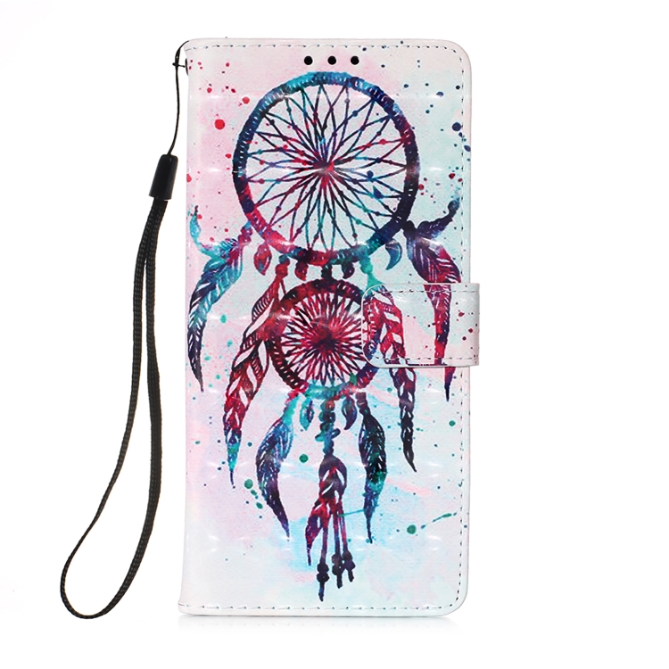For iPhone 15 3D Painting Horizontal Flip Leather Phone Case(Color Drop Wind Chimes) For iPhone 15 3D Painting Horizontal Flip Leather Phone Case(Color Drop Wind Chimes)