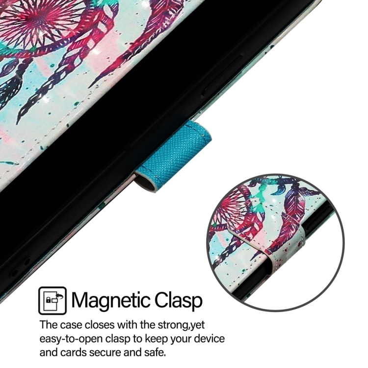 For iPhone 16 Plus 3D Painting Horizontal Flip Leather Phone Case(Color Drop Wind Chimes) For iPhone 16 Plus 3D Painting Horizontal Flip Leather Phone Case(Color Drop Wind Chimes)