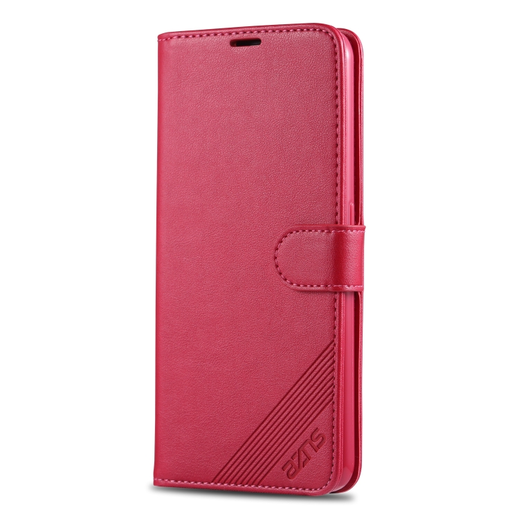 For OPPO A9 / A9x / F11 AZNS Sheepskin Texture Horizontal Flip Leather Case with Holder & Card Slots & Wallet(Red) - 1