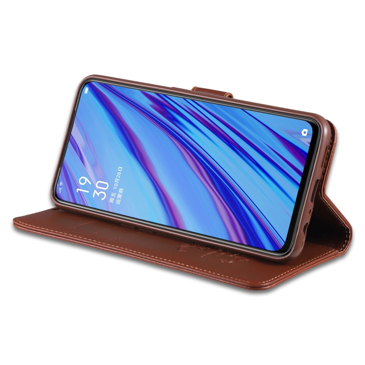 For OPPO F11 Pro AZNS Sheepskin Texture Horizontal Flip Leather Case with Holder & Card Slots & Wallet(Brown) - 4