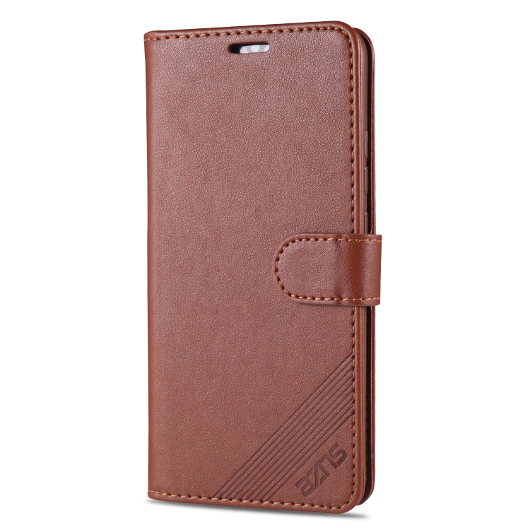 For Vivo S5 AZNS Sheepskin Texture Horizontal Flip Leather Case with Holder & Card Slots & Wallet(Brown) - 1