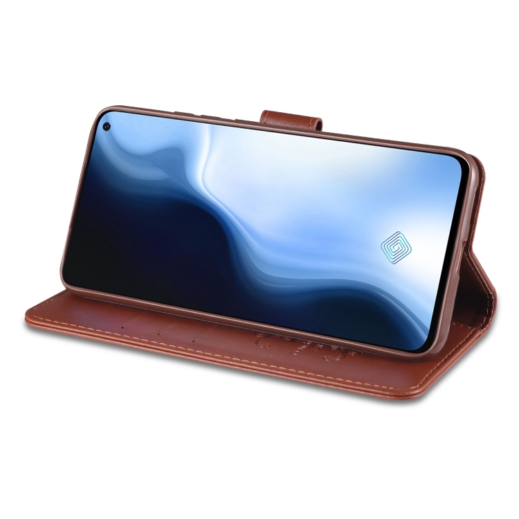 For Vivo S5 AZNS Sheepskin Texture Horizontal Flip Leather Case with Holder & Card Slots & Wallet(Brown) - 3