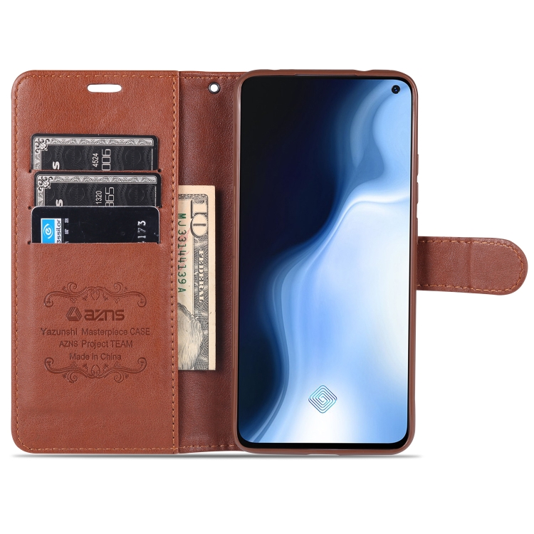 For Vivo S5 AZNS Sheepskin Texture Horizontal Flip Leather Case with Holder & Card Slots & Wallet(Brown) - 5