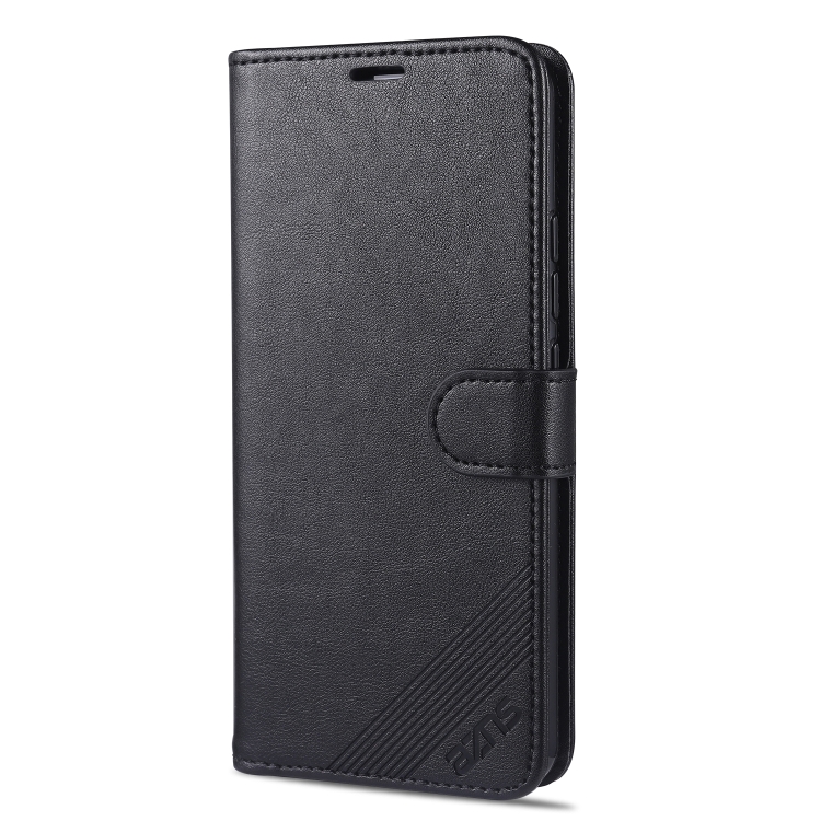 For Vivo Y50 AZNS Sheepskin Texture Horizontal Flip Leather Case with Holder & Card Slots & Wallet(Black) - 1