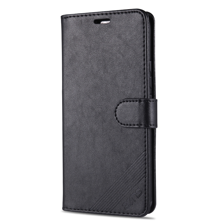 For Vivo Y5s / U3 / Y19 AZNS Sheepskin Texture Horizontal Flip Leather Case with Holder & Card Slots & Wallet(Black) - 1