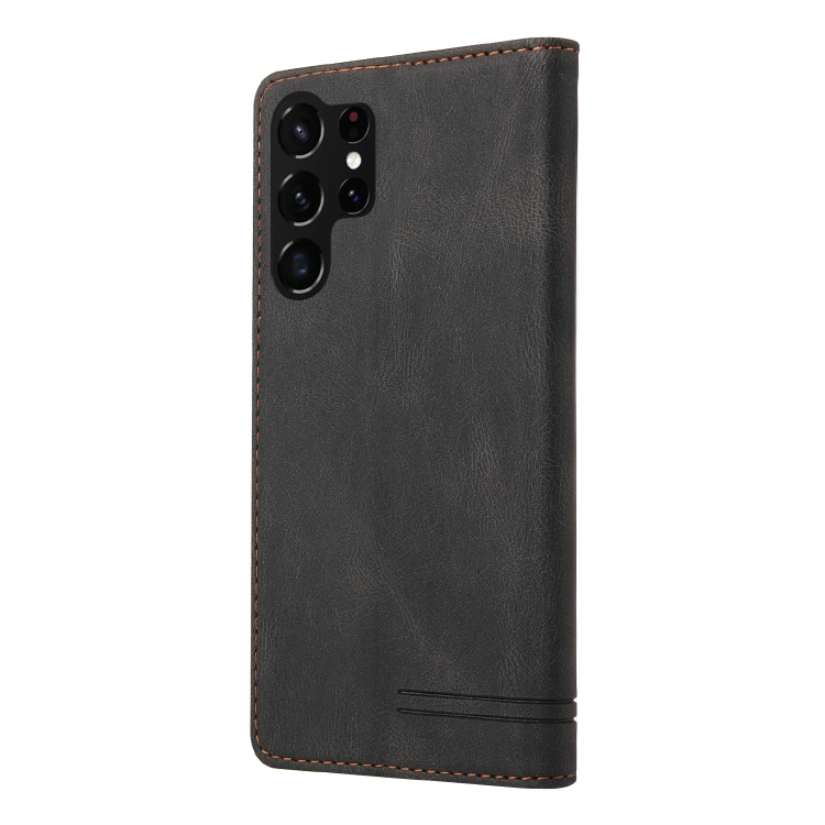 For Samsung Galaxy S23 Ultra 5G Skin Feel Anti-theft Brush Horizontal Flip Leather Case with Holder(Black) For Samsung Galaxy S23 Ultra 5G Skin Feel Anti-theft Brush Horizontal Flip Leather Case with Holder(Black)