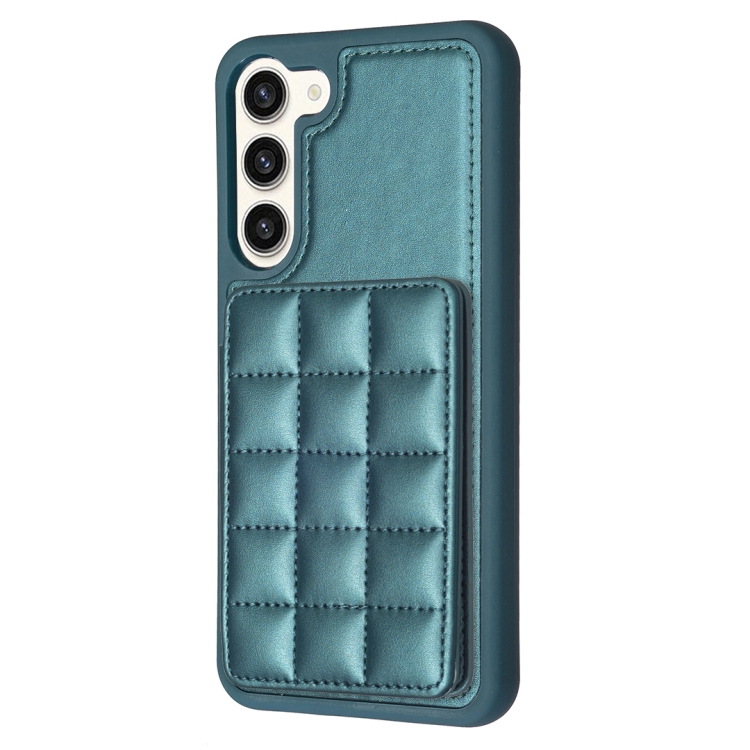 For Samsung Galaxy S23+ 5G Grid Card Slot Holder Phone Case(Green) For Samsung Galaxy S23+ 5G Grid Card Slot Holder Phone Case(Green)