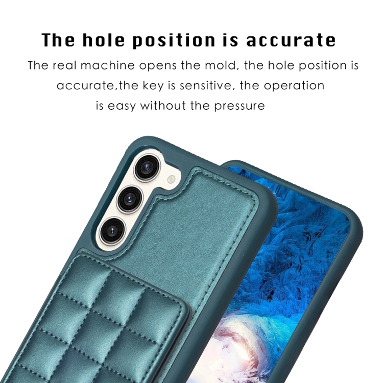 For Samsung Galaxy S23+ 5G Grid Card Slot Holder Phone Case(Green) For Samsung Galaxy S23+ 5G Grid Card Slot Holder Phone Case(Green)