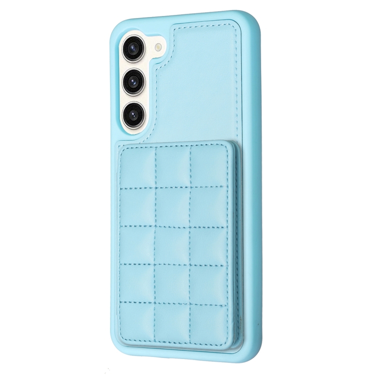 For Samsung Galaxy S23+ 5G Grid Card Slot Holder Phone Case(Blue) For Samsung Galaxy S23+ 5G Grid Card Slot Holder Phone Case(Blue)