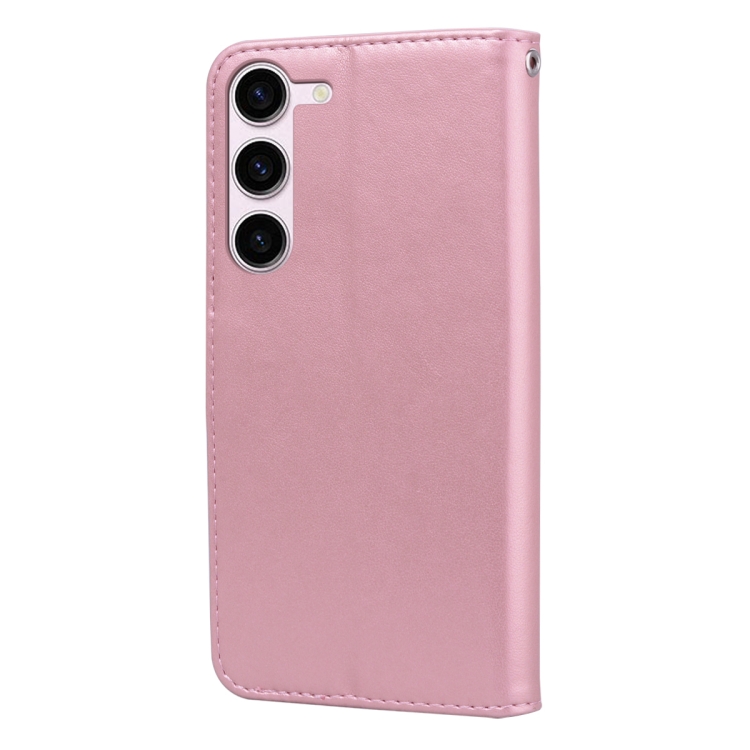 For Samsung Galaxy S23+ 5G Rose Embossed Flip PU Leather Phone Case(Rose Gold) For Samsung Galaxy S23+ 5G Rose Embossed Flip PU Leather Phone Case(Rose Gold)