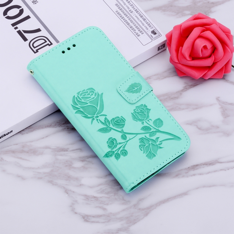 For Samsung Galaxy S24 Ultra Rose Embossed Flip PU Leather Phone Case(Green) For Samsung Galaxy S24 Ultra Rose Embossed Flip PU Leather Phone Case(Green)
