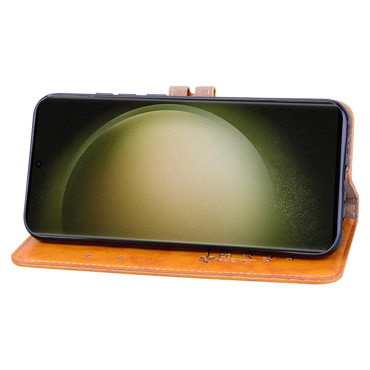 For Samsung Galaxy S23+ 5G Oil Wax Texture Leather Phone Case(Yellow) For Samsung Galaxy S23+ 5G Oil Wax Texture Leather Phone Case(Yellow)