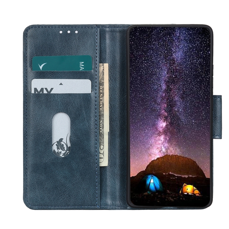 For OPPO Reno4 Pro Mirren Crazy Horse Texture Horizontal Flip Leather Case with Holder & Card Slots & Wallet(Blue) - 3