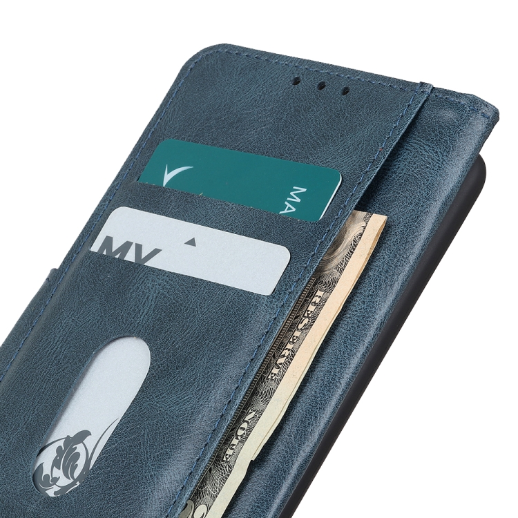 For OPPO Reno4 Pro Mirren Crazy Horse Texture Horizontal Flip Leather Case with Holder & Card Slots & Wallet(Blue) - 5