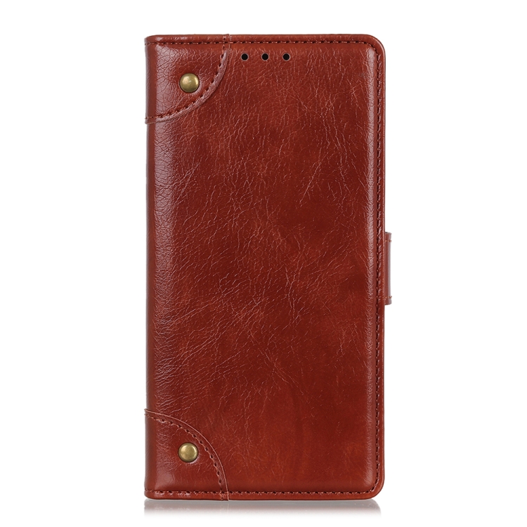 For OPPO Reno4 Pro Copper Buckle Nappa Texture Horizontal Flip Leather Case with Holder & Card Slots & Wallet(Brown) - 1