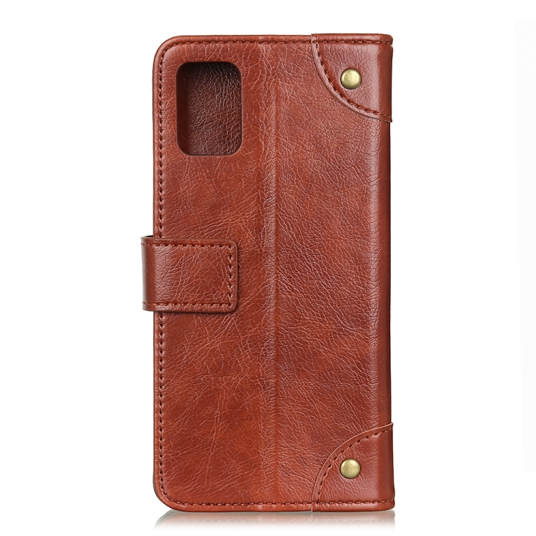 For OPPO Reno4 Pro Copper Buckle Nappa Texture Horizontal Flip Leather Case with Holder & Card Slots & Wallet(Brown) - 2