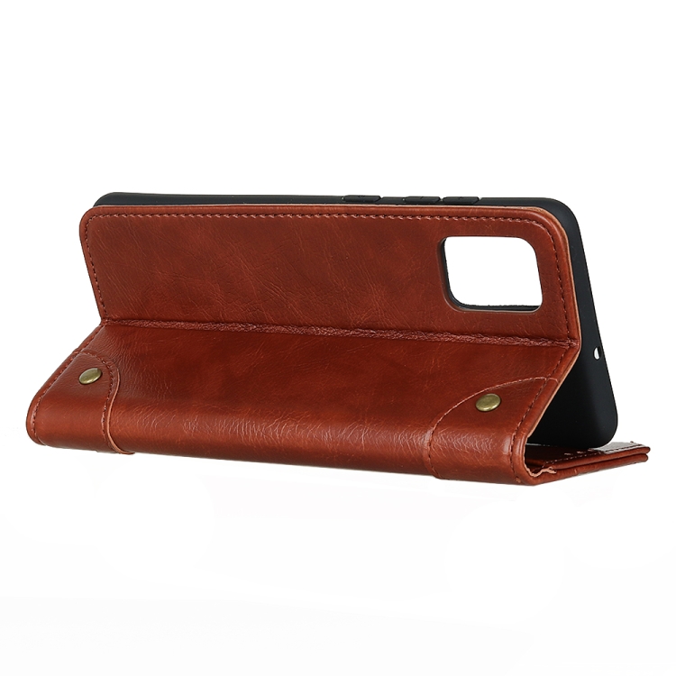 For OPPO Reno4 Pro Copper Buckle Nappa Texture Horizontal Flip Leather Case with Holder & Card Slots & Wallet(Brown) - 4