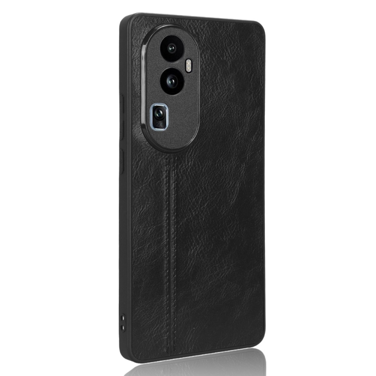 Para OPPO Reno 10 Pro 5G Patrón de vaca Costura Contraportada Funda para  teléfono (Negro)