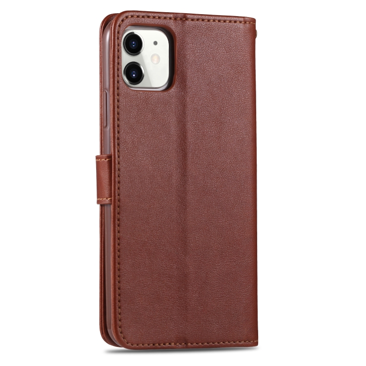 For iPhone 11 AZNS Sheepskin Texture Horizontal Flip Leather Case with Holder & Card Slots & Wallet(Brown) - 2
