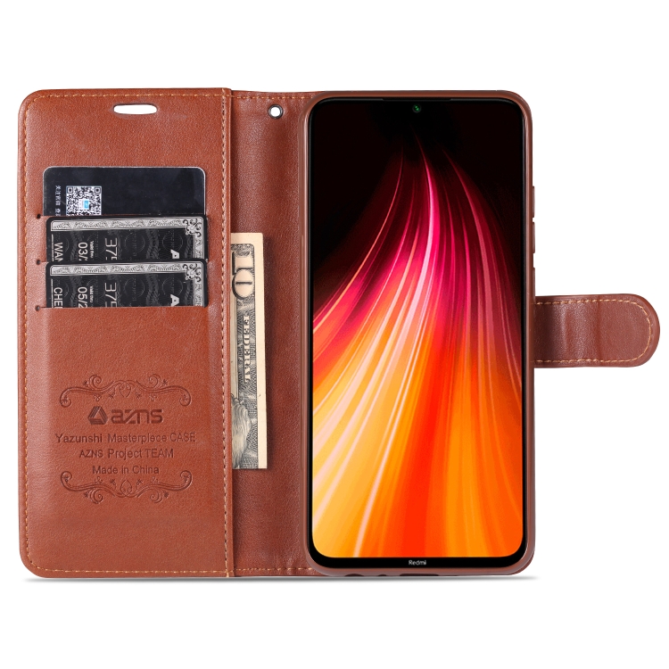 For Xiaomi Redmi Note 8 AZNS Sheepskin Texture Horizontal Flip Leather Case with Holder & Card Slots & Wallet(Red) - 3