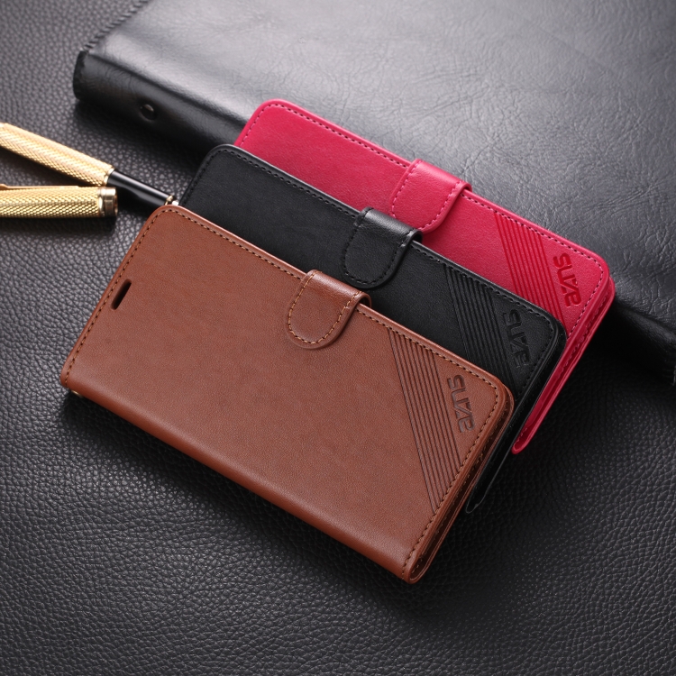 For Xiaomi Redmi Note 8 AZNS Sheepskin Texture Horizontal Flip Leather Case with Holder & Card Slots & Wallet(Red) - 6