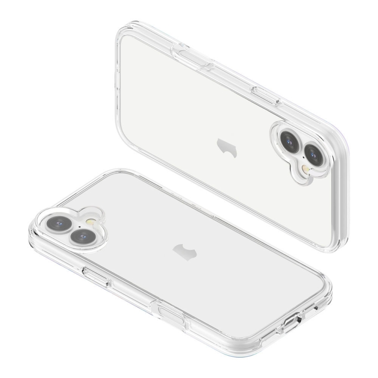 For iPhone 16 Plus Shockproof Terminator Transparent Phone Case(Transparent) For iPhone 16 Plus Shockproof Terminator Transparent Phone Case(Transparent)