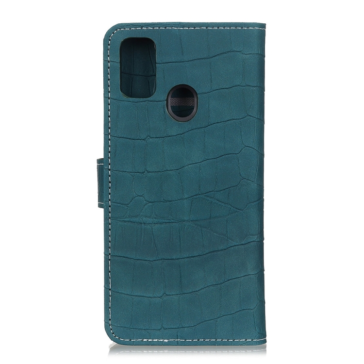 For Vivo Y50 Crocodile Texture Horizontal Flip Leather Case with Holder & Card Slots & Wallet(Dark Green) - 2