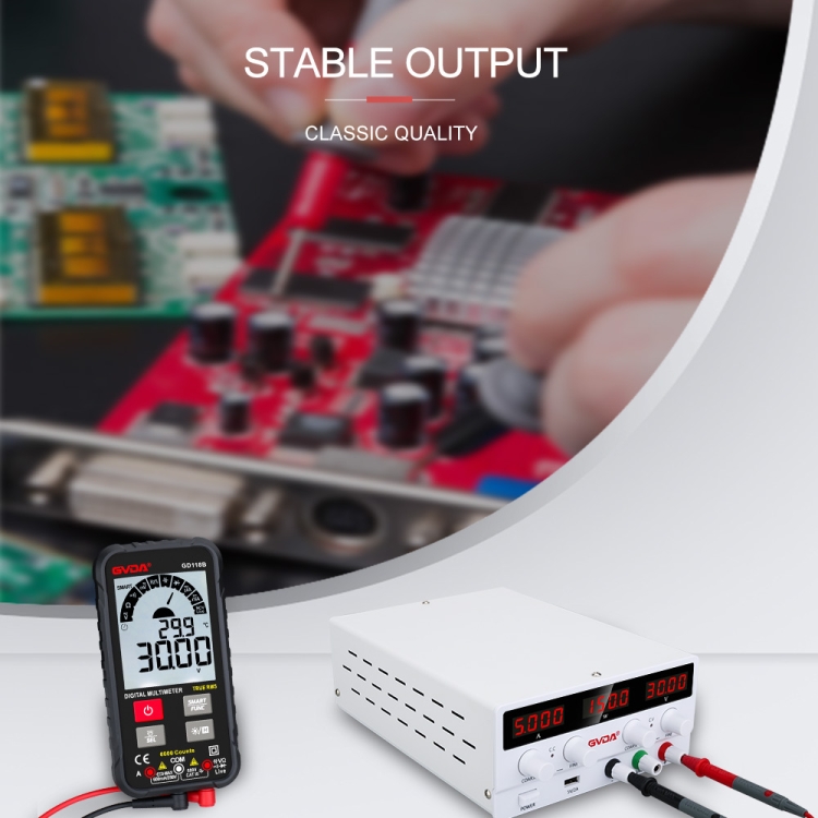 Régulateur de tension réglable GVDA SPS-H305 30V-5A, prise UE (noir)