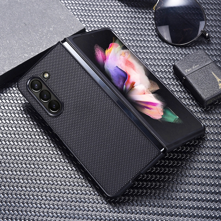 For Samsung Galaxy Z Fold5 Nylon Cloth Texture Shockproof PC+TPU Phone Case(Blue) For Samsung Galaxy Z Fold5 Nylon Cloth Texture Shockproof PC+TPU Phone Case(Blue)