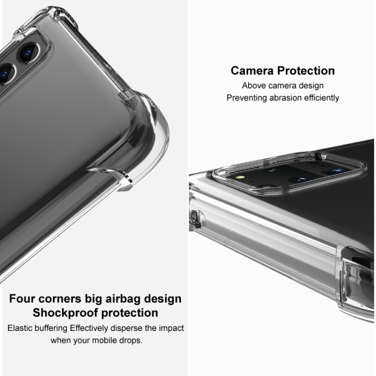 For iPhone 15 Pro imak Shockproof Airbag TPU Phone Case(Transparent) For iPhone 15 Pro imak Shockproof Airbag TPU Phone Case(Transparent)