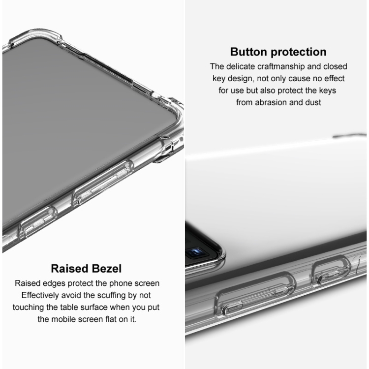 For iPhone 15 Pro imak Shockproof Airbag TPU Phone Case(Transparent) For iPhone 15 Pro imak Shockproof Airbag TPU Phone Case(Transparent)