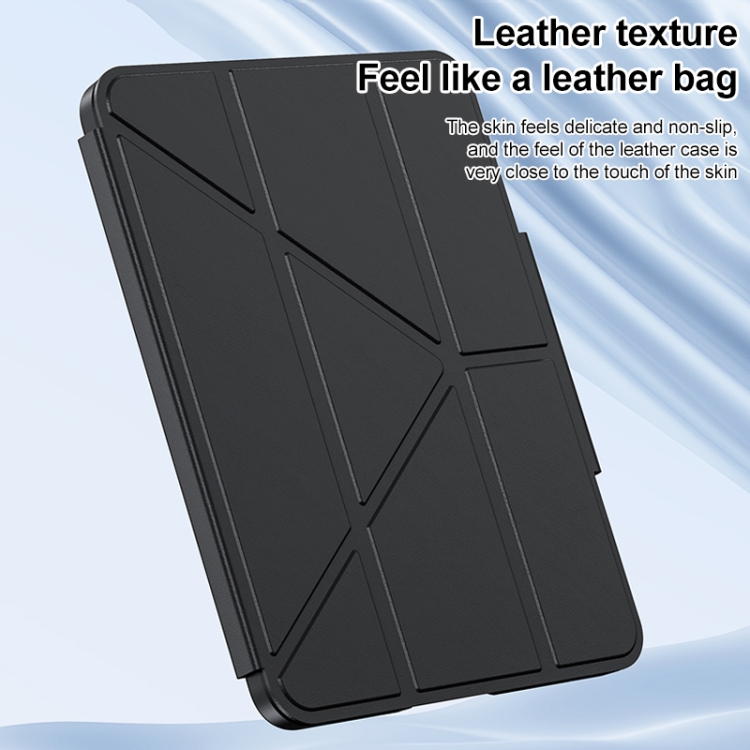 For iPad 10.2 2021 / 2020 / 2019 Deformation Buckle Leather Smart Tablet Case(Black) For iPad 10.2 2021 / 2020 / 2019 Deformation Buckle Leather Smart Tablet Case(Black)
