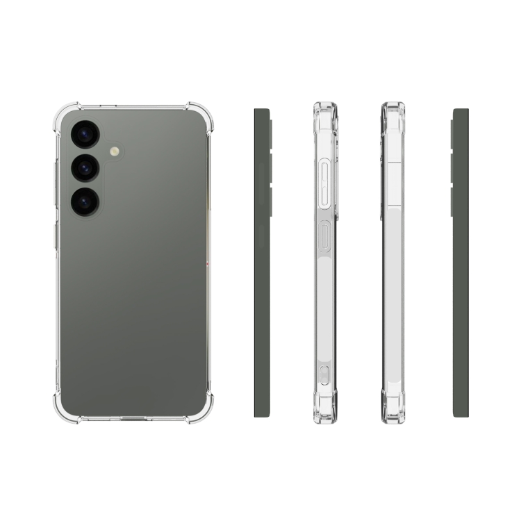 Para Samsung Galaxy S24 5G Funda para teléfono de TPU con engrosamiento antideslizante a prueba de golpes (transparente) - 1