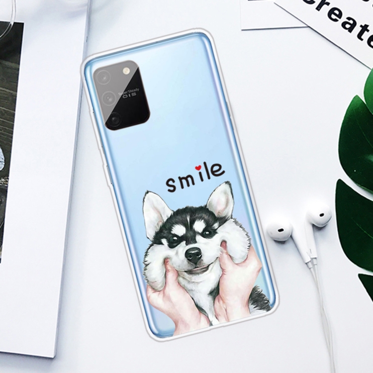 For Samsung Galaxy A91 / S10 Lite Coloured Drawing Pattern Highly Transparent TPU Protective Case(Pinch Dog) - 1