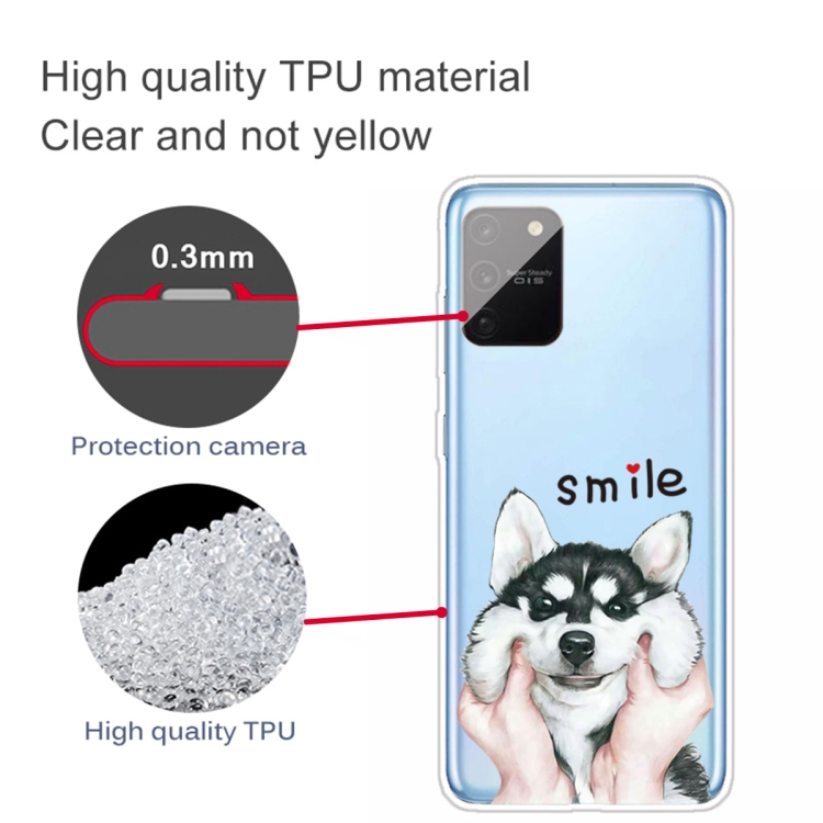For Samsung Galaxy A91 / S10 Lite Coloured Drawing Pattern Highly Transparent TPU Protective Case(Pinch Dog) - 2