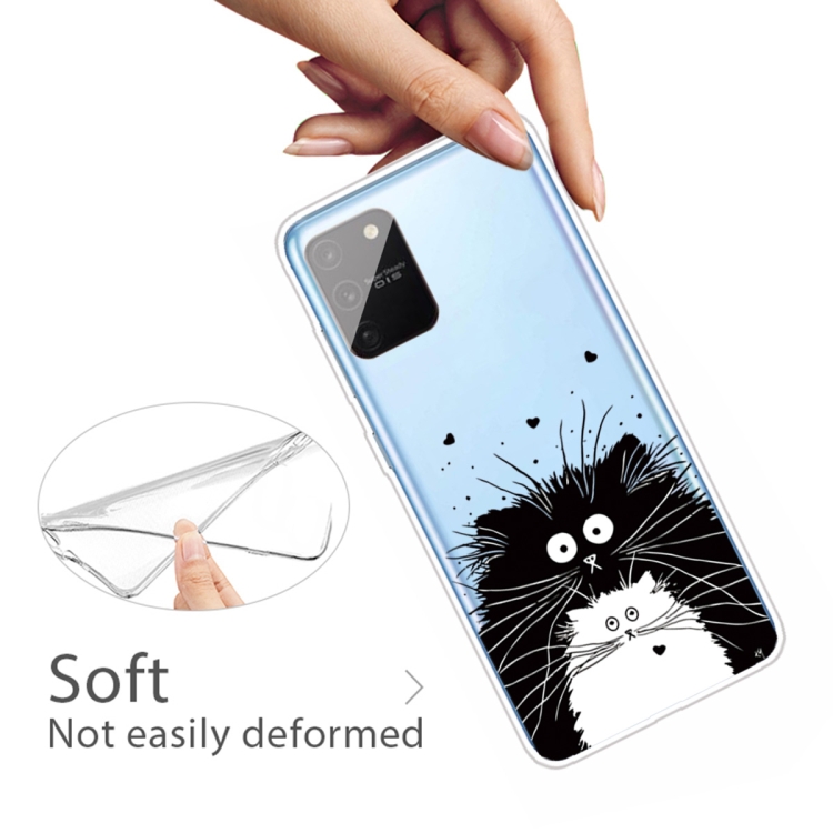 For Samsung Galaxy A91 / S10 Lite Coloured Drawing Pattern Highly Transparent TPU Protective Case(Black White Rat) - 3