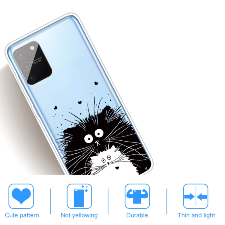 For Samsung Galaxy A91 / S10 Lite Coloured Drawing Pattern Highly Transparent TPU Protective Case(Black White Rat) - 4