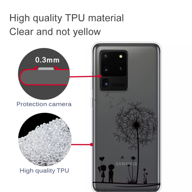 For Samsung Galaxy S20 Ultra Coloured Drawing Pattern Highly Transparent TPU Protective Case(Dandelion) - 2