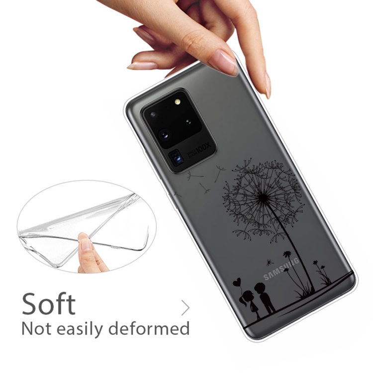 For Samsung Galaxy S20 Ultra Coloured Drawing Pattern Highly Transparent TPU Protective Case(Dandelion) - 3