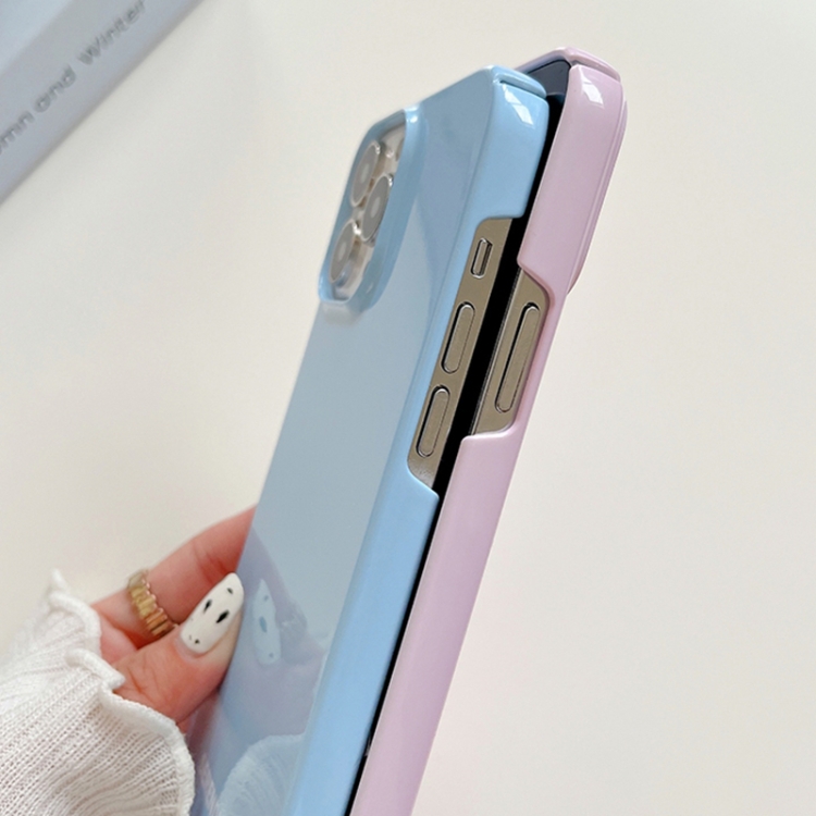 For iPhone 14 Plus Painted Pattern PC Phone Case(Blue) For iPhone 14 Plus Painted Pattern PC Phone Case(Blue)