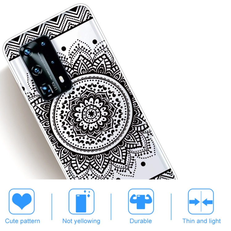 For Huawei P40 Pro+ Coloured Drawing Pattern Highly Transparent TPU Protective Case(Mandala) - 4